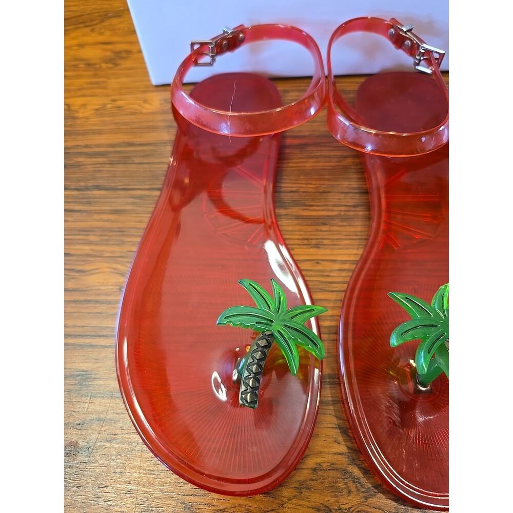 Katy Perry Geli Palm Tree Sandal Red / Green 8 - Picture 3 of 14